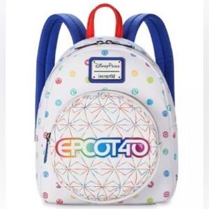 Loungefly EPCOT Mini Backpack 40th Anniversary Walt Disney World New WDW Sphere